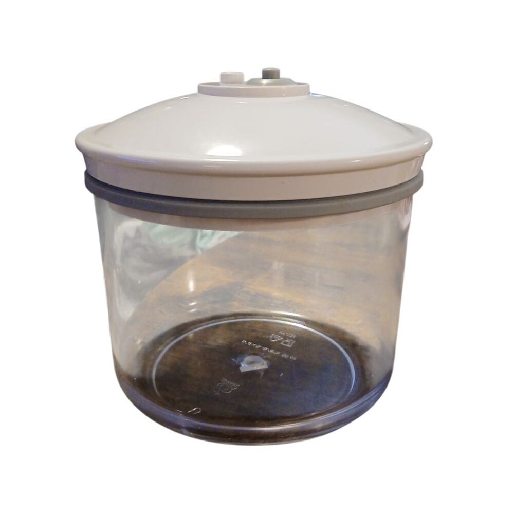 Foodsaver Vacuum Canister KY-123 + Lid, 50oz 5"Wx4"H Food Storage White Lid‎